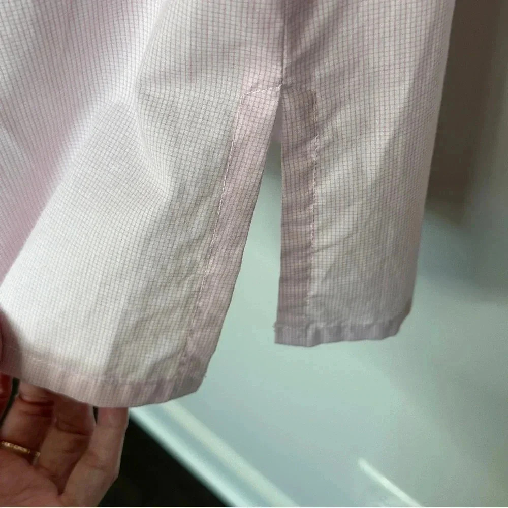 J McLaughlin Pink Cotton Embroidered Tunic Blouse‎ Top Size Medium Preppy Boho - Picture 10 of 14